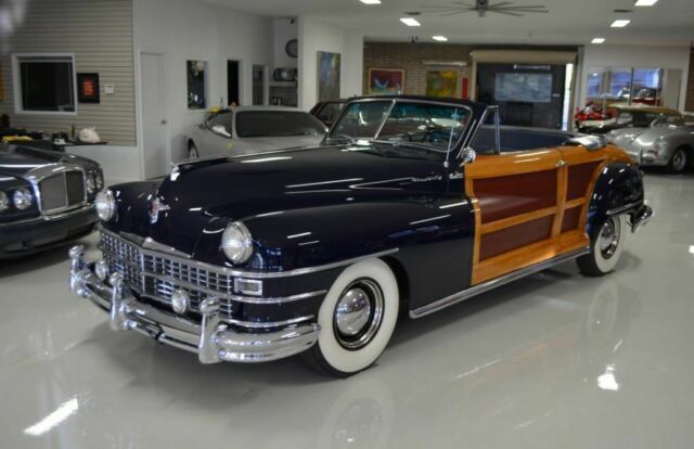1948 chrysler town & country convertible 12237 miles blue semiautomatic