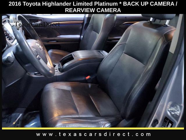 2016 toyota highlander limited platinum