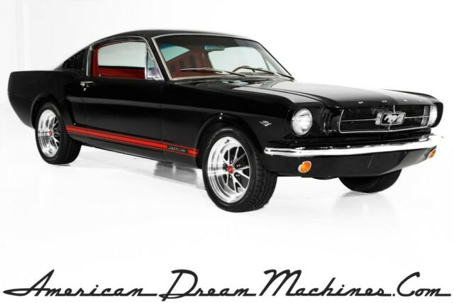 1965 ford mustang black & red, 289 automatic 17 inch wheels automatic