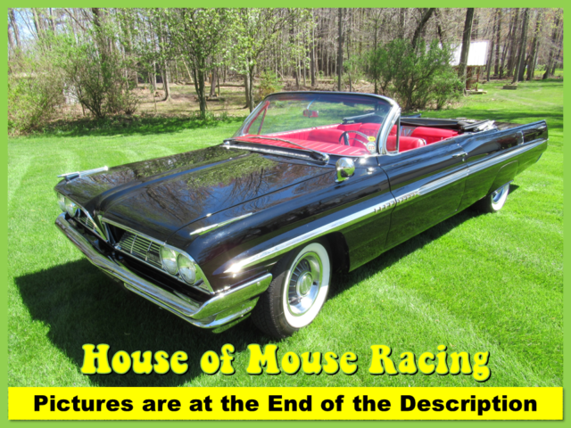 1961 bonneville convertible frame off florida car #s match 389 4spd auto trans