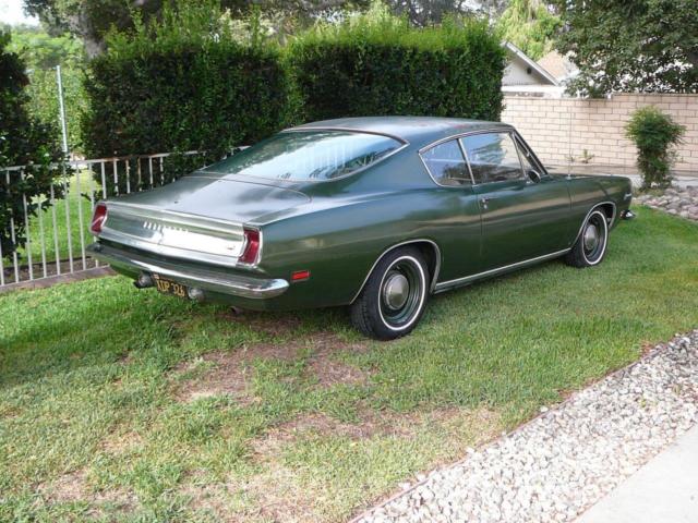 1969 plymouth barracuda fb factory 4 speed v8 original paint ca black plate car