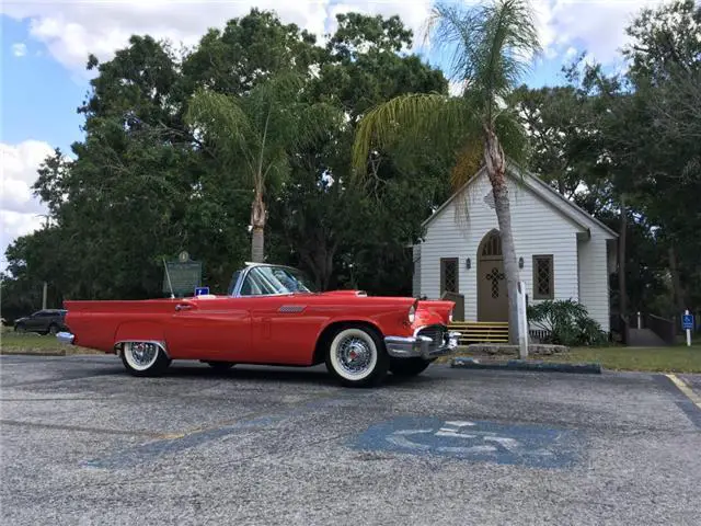 1957 ford thunderbird convertible loaded restored ps pb ac show car wire wheels