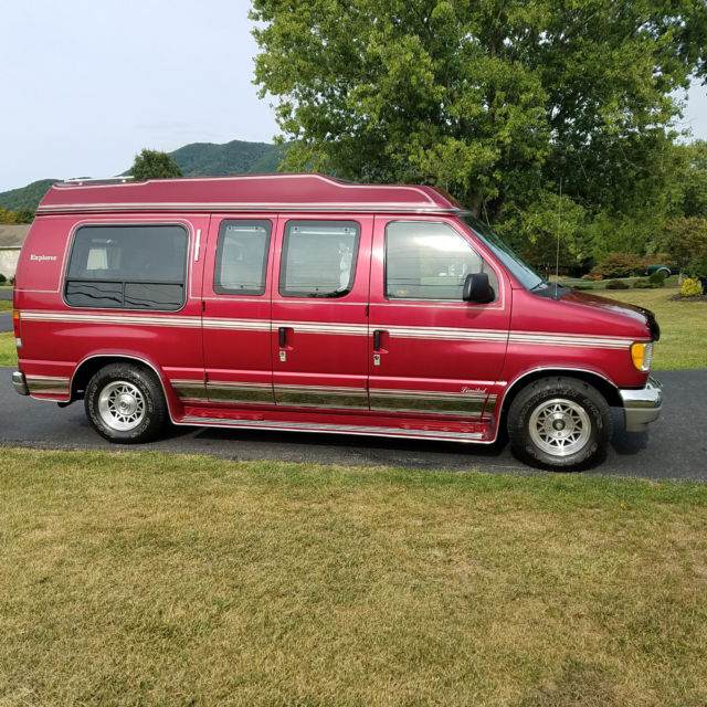 1993 ford e-series hi-top conversion van less than 55k miles - fully loaded