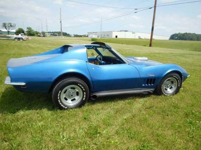 1969 chevrolet corvette 70748 miles blue 350 4-speed manual