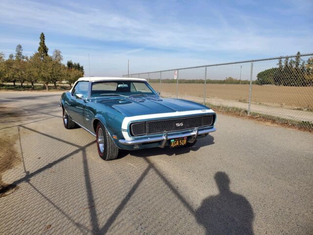 1968 chevrolet camaro convertible blue rwd automatic rs/ss