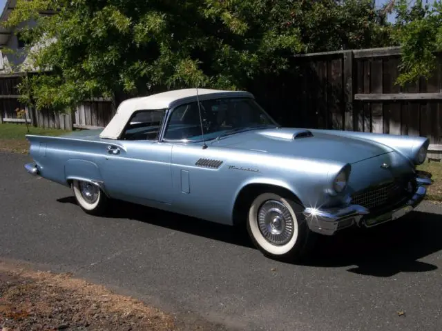 1957 ford thunderbird convertible with low miles and both tops
