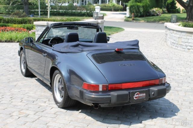 1988 porsche 911 cabriolet marine blue with blue leather g50 transmission
