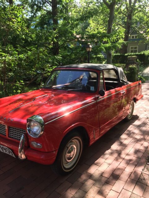 1959 triumph herald cabriolet convertible red rwd manual chrome