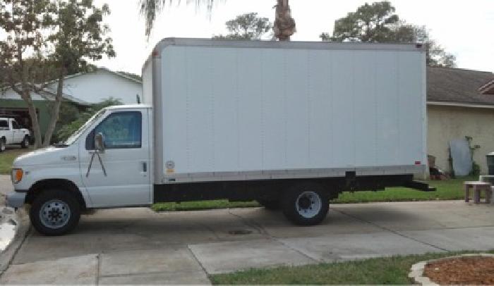 obo 2002 ford e-350 16' box truck e350 cargo delivery commercial service business in clearwater, fl