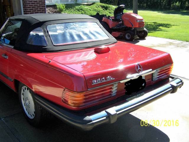 1986 mercedes benz 560sl red palomino 1 owner 17k miles