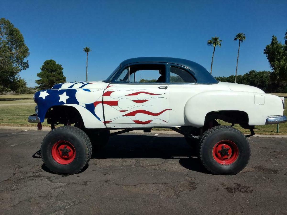 1951 chevy coupe 4x4, possible trades ? arizona rust free classic monster car