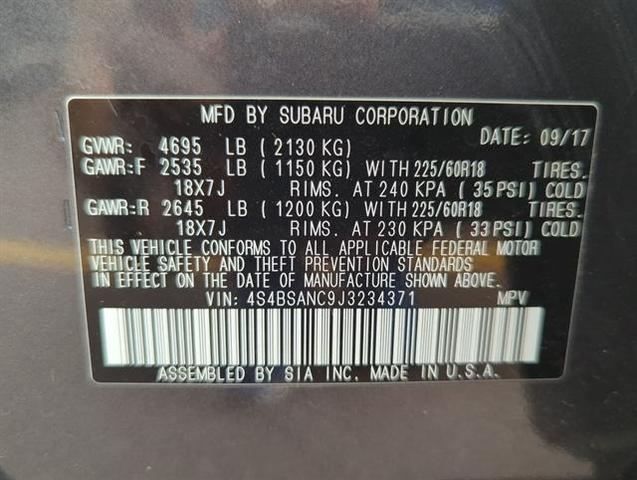 2018 subaru outback 2.5i limited