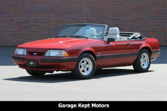 1989 ford mustang lx convertible red convertible 5.0l v8 41263 miles