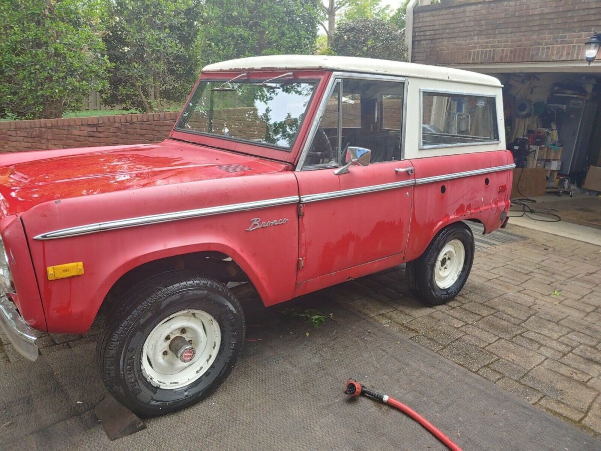1973 ford bronco red 4wd manual