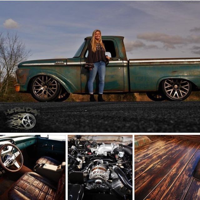 1964 ford f100 hot rat street rod pro touring patina shop truck pickup restomod
