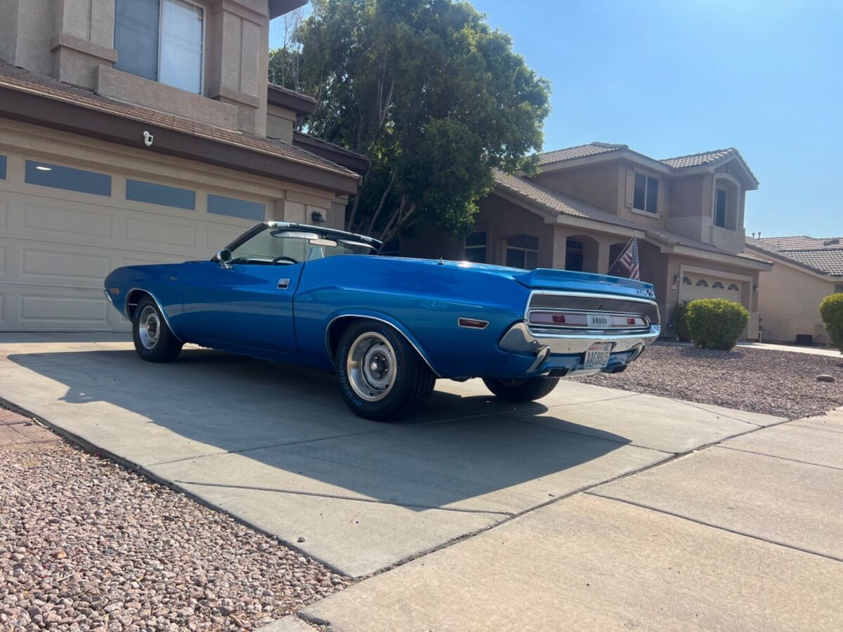 1970 dodge challenger 440 rt convertible, b5 blue with low miles available now!