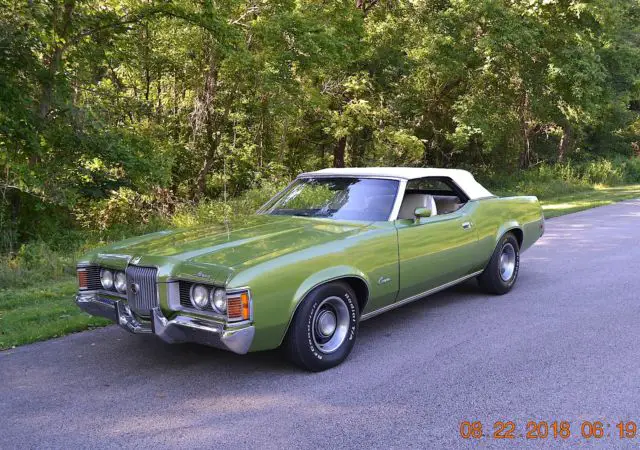 1972 cougar convertible xr7 351 auto very original top quality car lime metallic