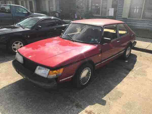 1987 saab 900 hatchback red fwd manual