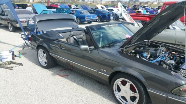 1991 ford mustang lx convertible 5.0l fox body med titanium pearl (trophy car!!)