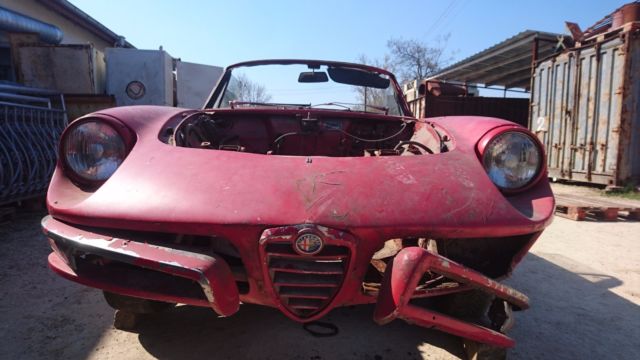 alfa romeo spider duetto 1st series oso di sepia 1966 - project car