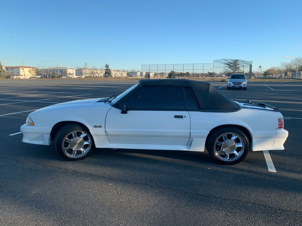 1991 foxbody ford mustang gt convertible black top with black leather interior