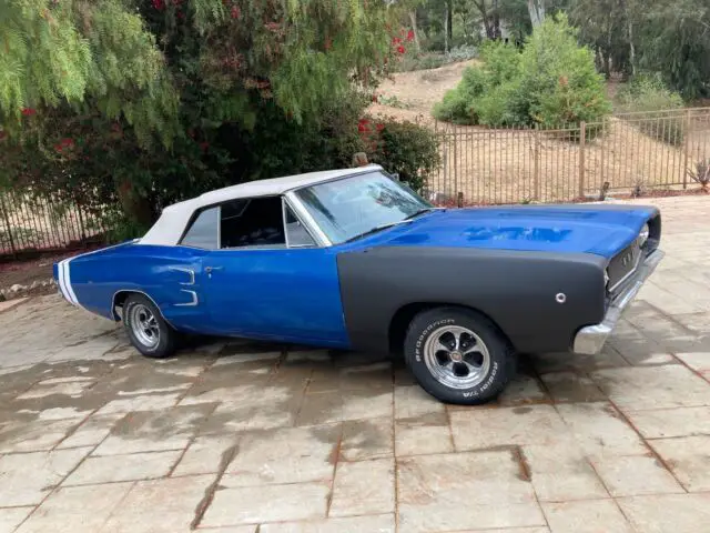 1968 dodge corent convertible blue rwd manual 500