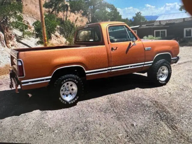 1978 dodge power wagon pickup orange 4wd manual