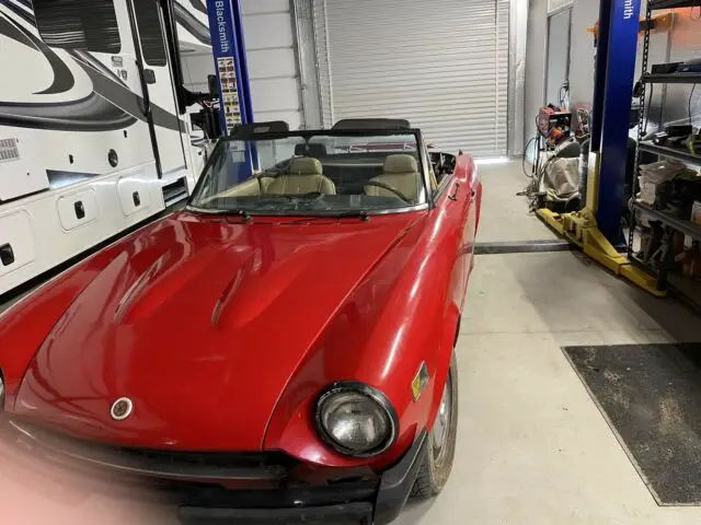1976 fiat 124 spider 1800 convertible red rwd manual sport