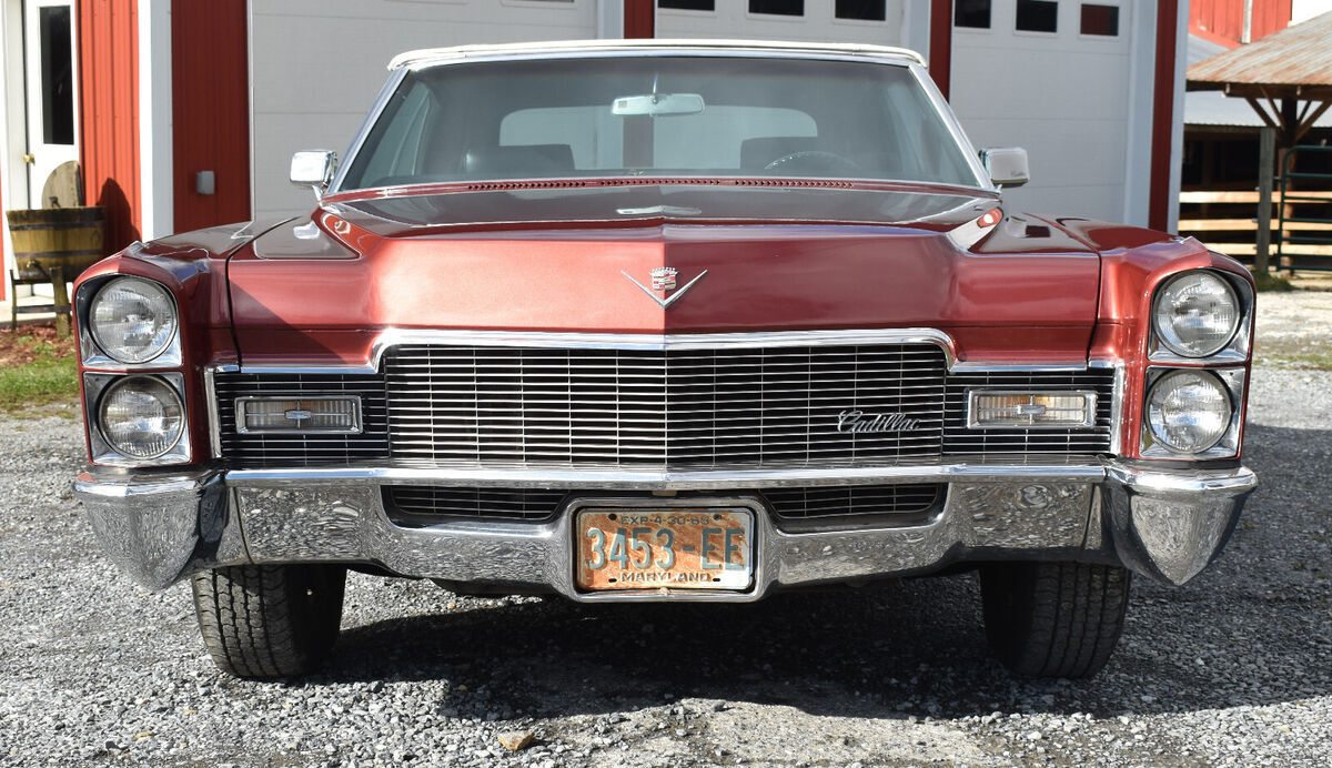 1968 cadillac deville convertible san mateo red wire wheels orig miles vg cond