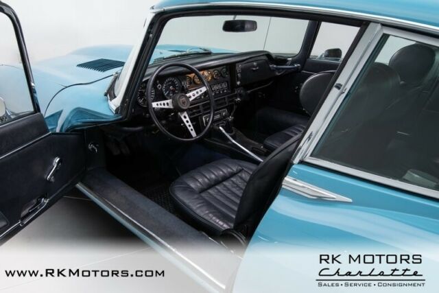 1971 jaguar e-type light blue coupe 5.3 liter aluminum 12 4 speed manual
