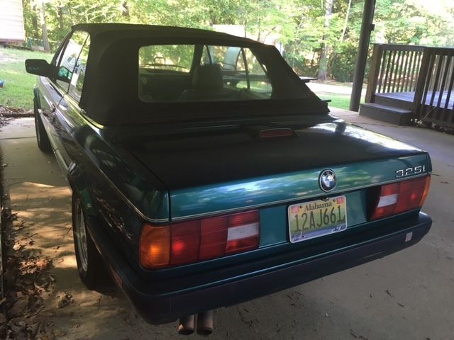 1992 bmw 325i green with black trim