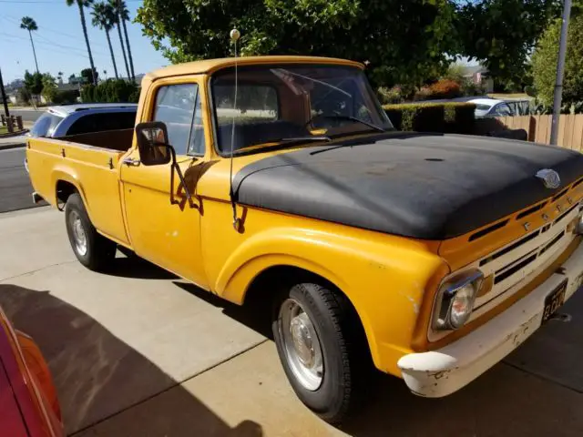 1963 ford f250 straight 6 cyl 223ci, 4 speed manual on the floor. rebuilt eng