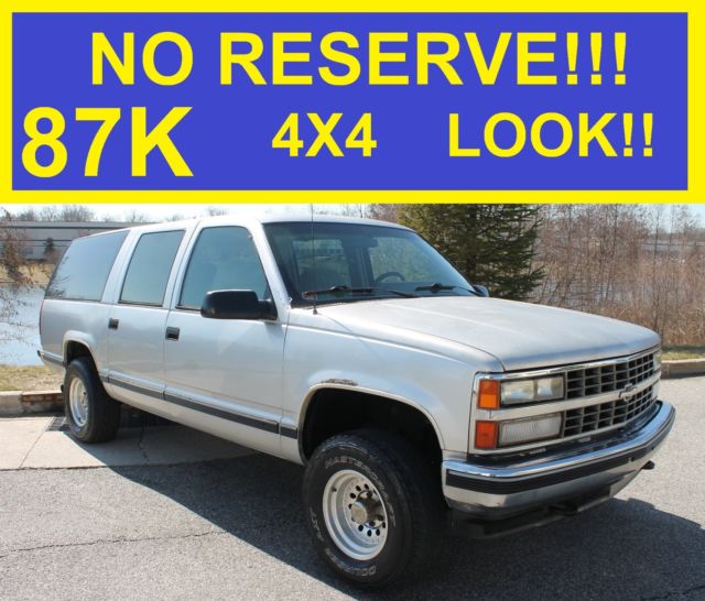 no reserve 87k 1994 gmc subruban 1500 must see 4x4 5.7l v8 carfax in description
