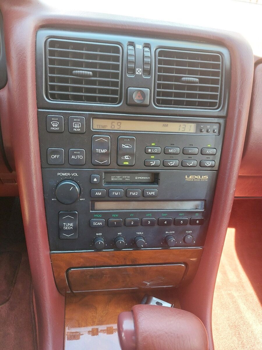 1990 lexus ls400 sedan red 400