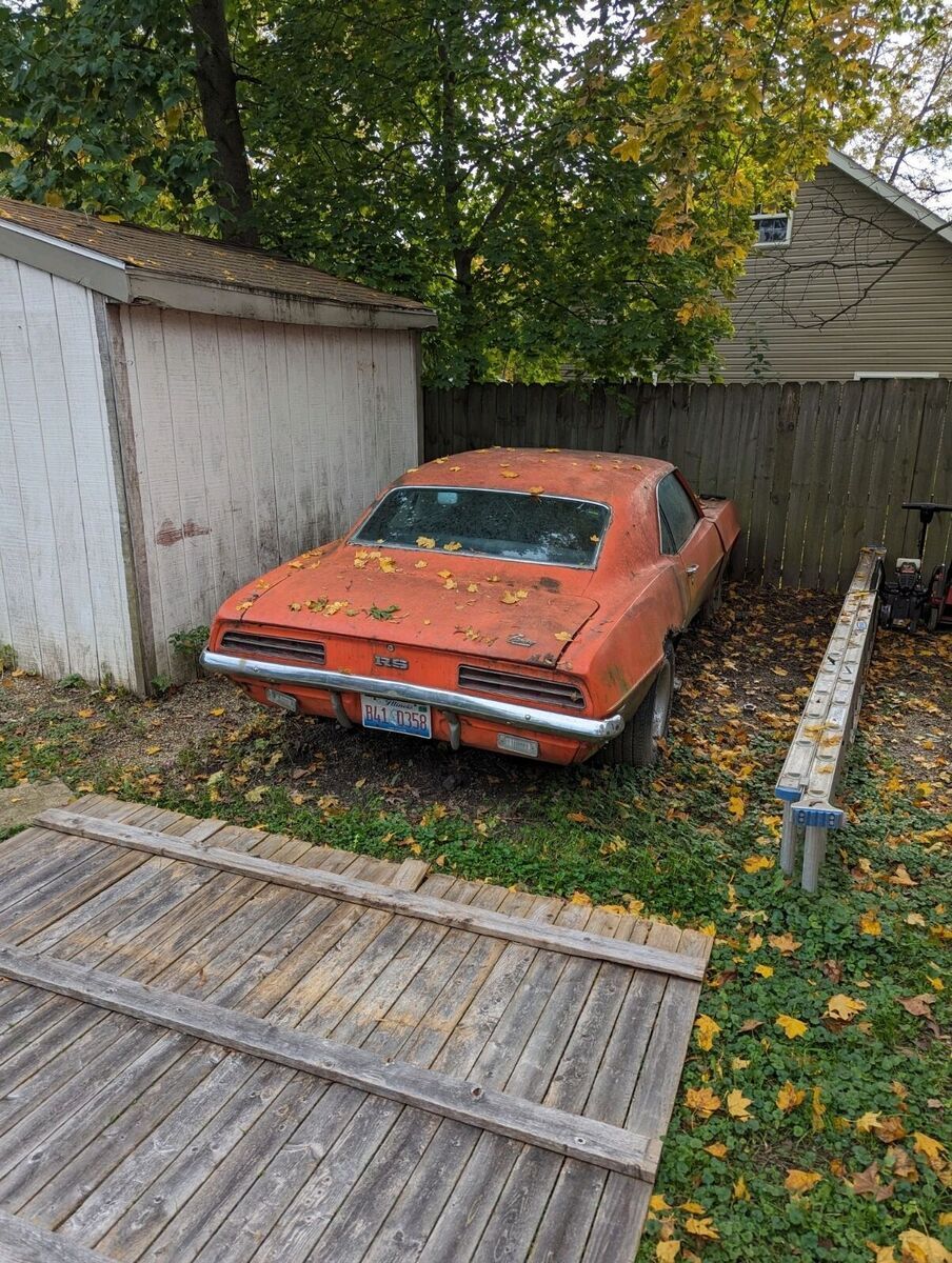 1969 chevrolet camaro coupe orange automatic rs