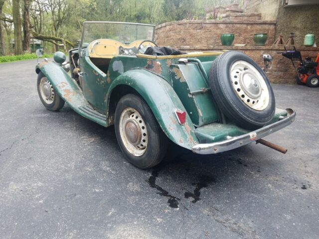 1950 mg td right hand drive dark green tan interior great project motor turns