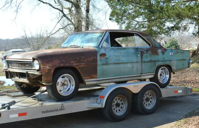 barnfind!! original 1966 chevy ii nova ss 2 door hardtop project