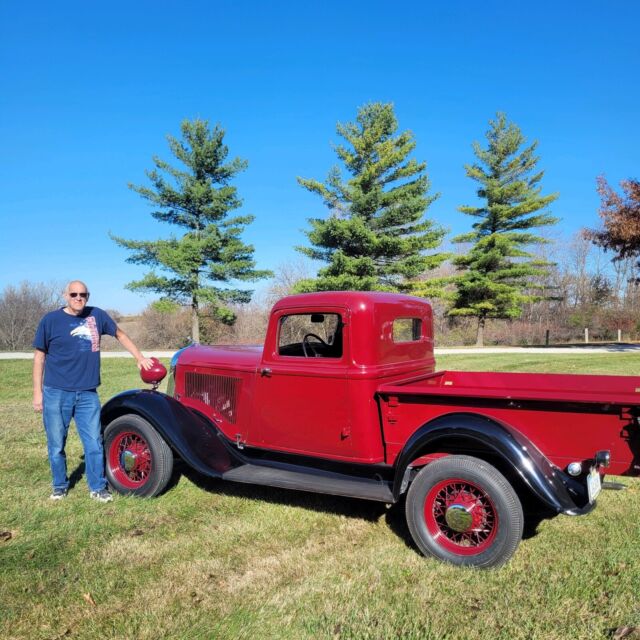 1934 dodge kc 1/2 ton pickup red rwd manual
