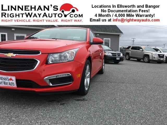 2015 chevrolet cruze 2lt auto 2lt auto 4dr sedan w/1sh for sale in ellsworth, maine
