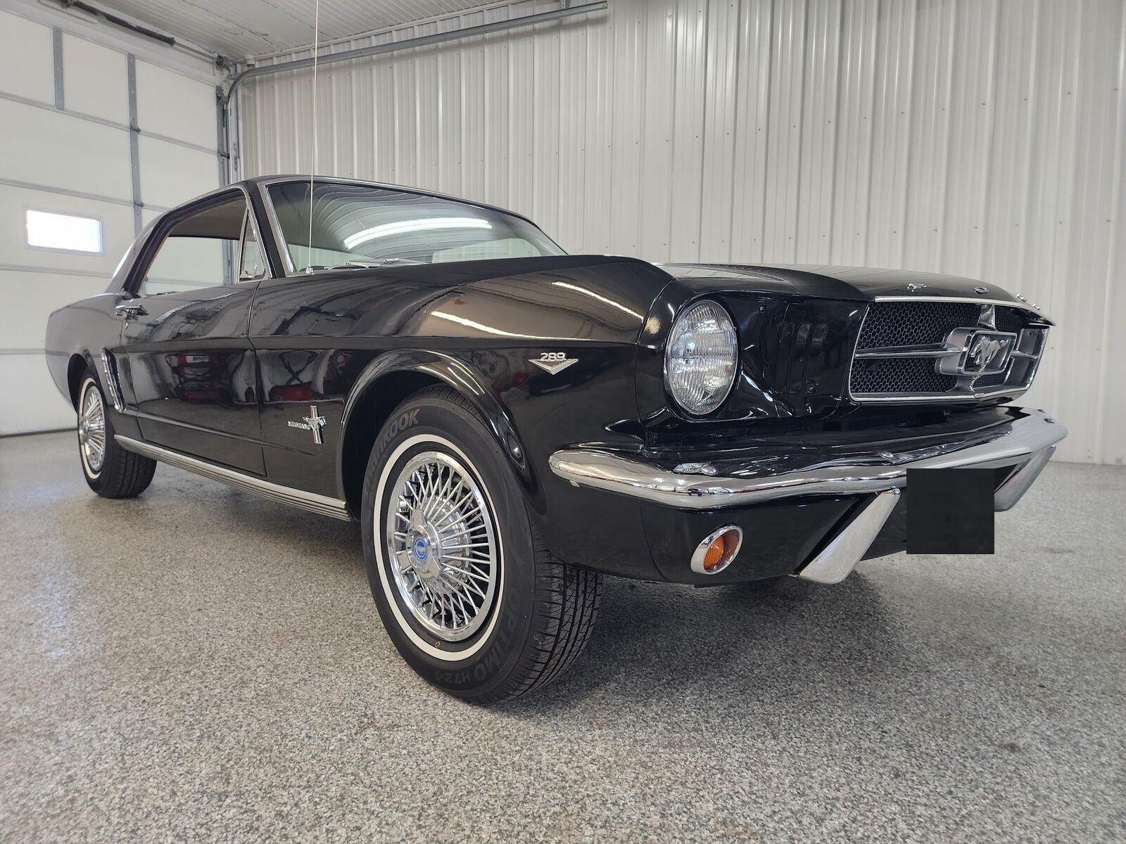 1965 ford mustang black 289 v8 3 speed cruise o matic 20000 miles