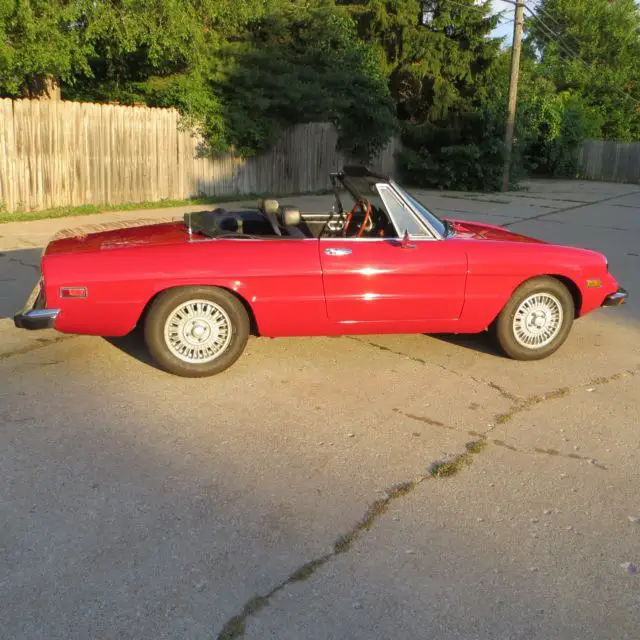 spider red convertible