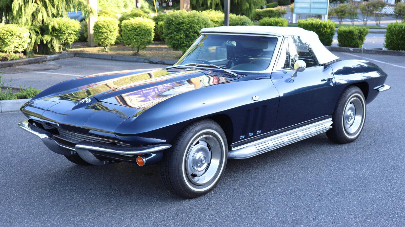 1966 chevrolet corvette roadster laguna blue 57341 miles