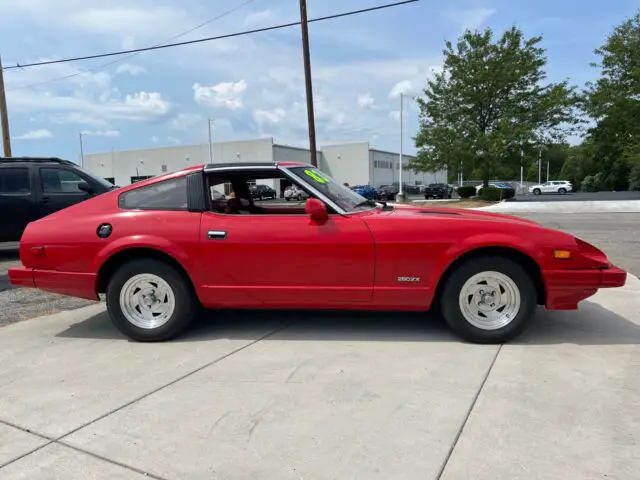 1983 nissan 280zx coupe red rwd manual