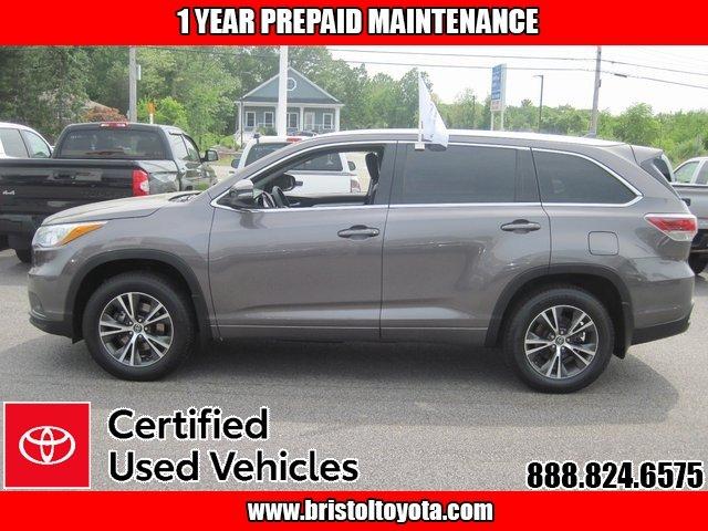 certified 2016 toyota highlander xle v6 swansea, ma 02777 for sale in swansea, massachusetts