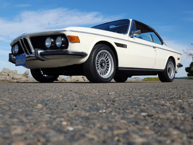 rare 1973 bmw e9 3.0csi euro 4 speed! factory sunroof blue plate california car!