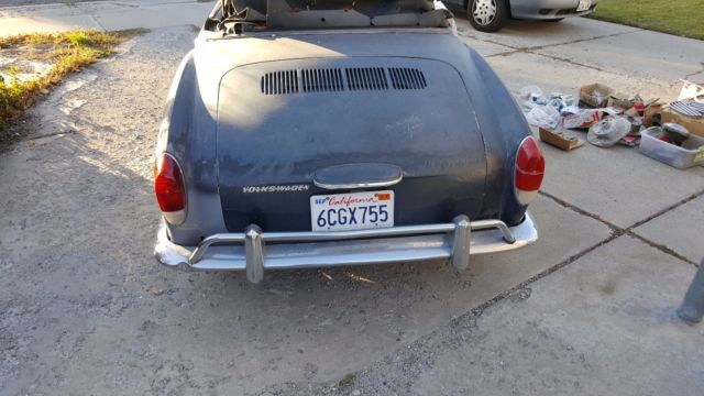 1971 karmann ghia convertable project car with tons of extra parts