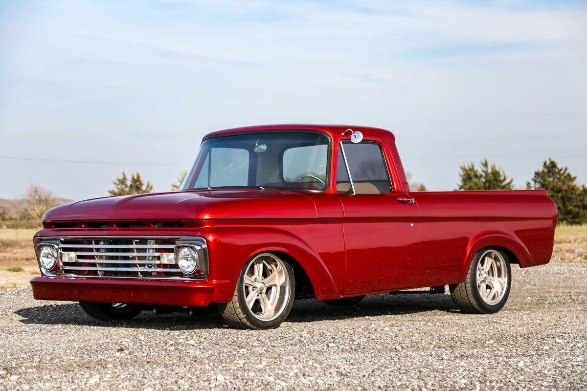 1963 ford f 100 unibody 1925 miles red metallic truck 351 cleveland v8