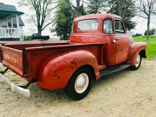 1950 chevy 3100 1/2 ton short box 5 window pick up truck runs drives solid video