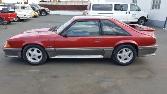 1991 ford mustang gt 5.0 5 speed, runs xlnt, new 2 stage paint, black tweed int