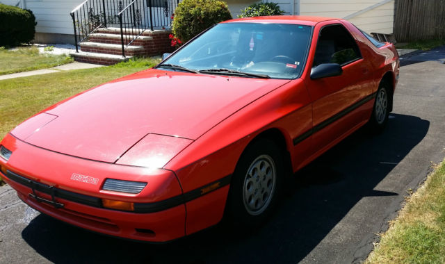 1986 mazda rx-7 coupe red rx7 87000 original miles excellent